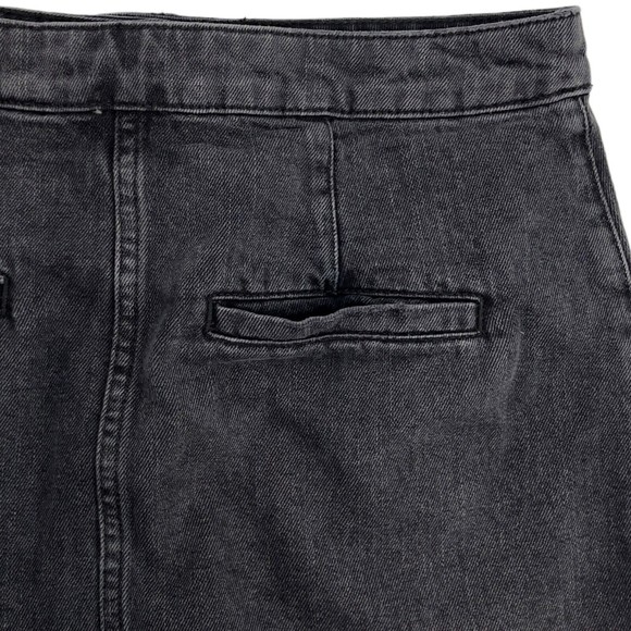 Free People Womens Dont Get Me Wrong Skirt Button Front High Waisted Black 28 - Picture 8 of 10
